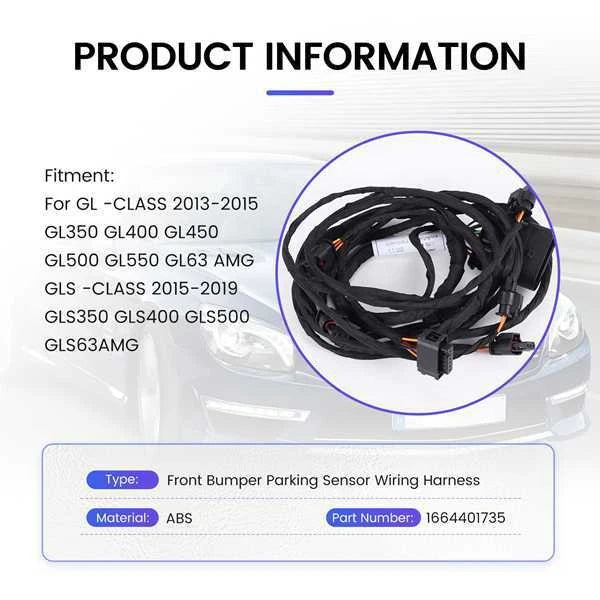 Wiring Harness Front Bumper Sensor For Mercedes-Benz X166 GL GLS (2013–2019)