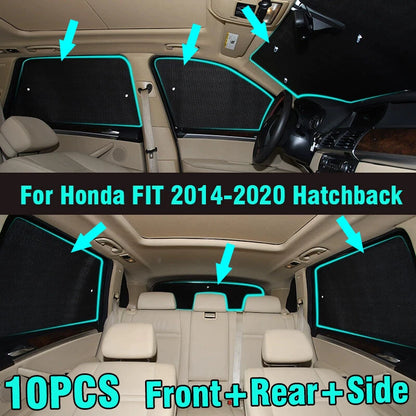 Front Side Rear Window Windshield Privacy Sunshade for Honda FIT (2014–2020)