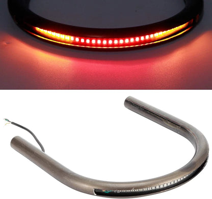210mm Motorcycle Cafe Racer Rear Frame Hoop Seat Loop LED Light