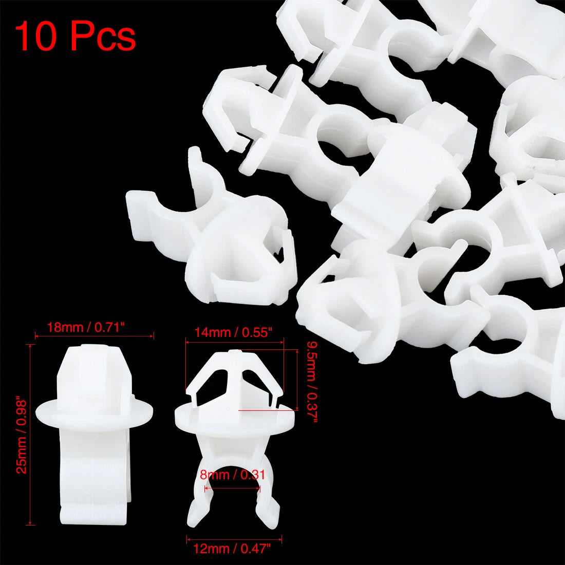 10 x Car Hood Prop Rod Clips for Honda Accord, CRV, Civic, City (2003-2023)