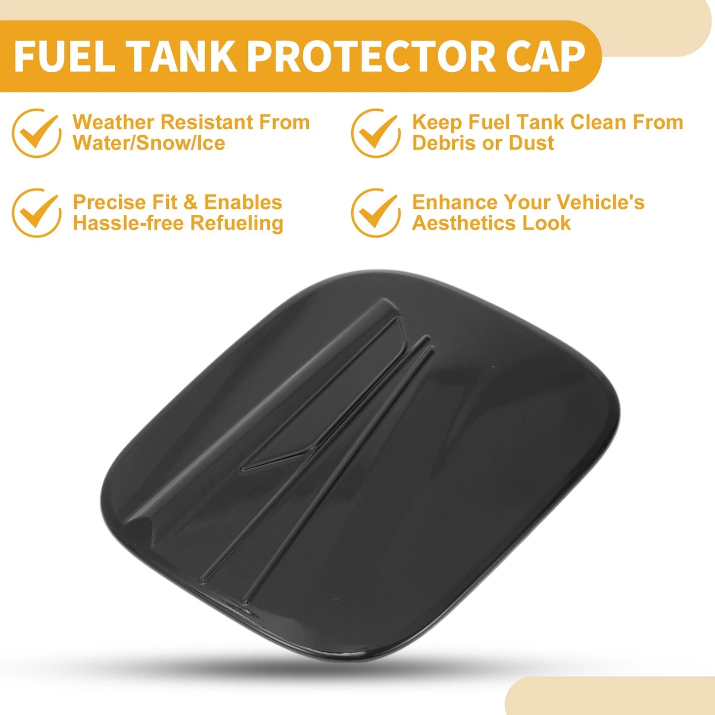 Fuel Tank Door Cap for Toyota Highlander (2022-2025) Glossy Black