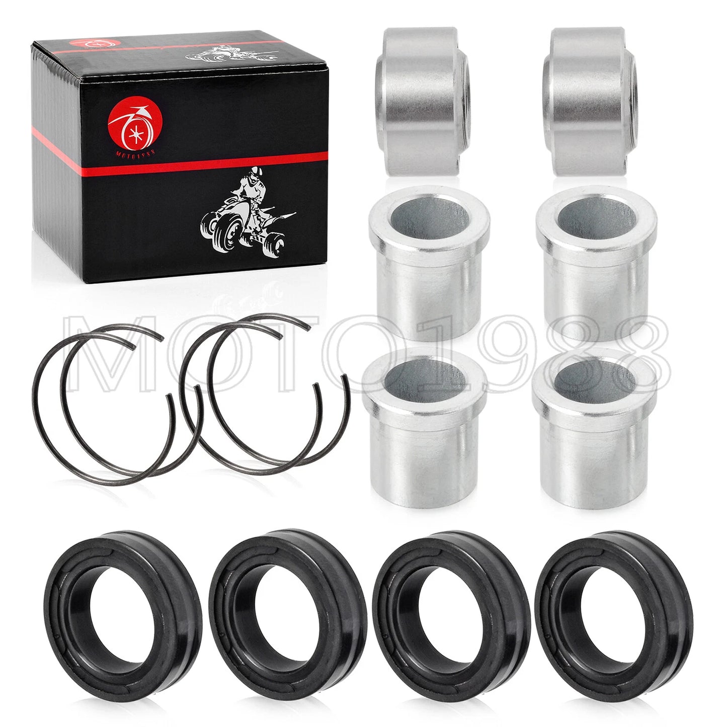 Front Lower/Upper A-Arm Bushings for Honda Sportrax 400 TRX400EX (1999-2008)