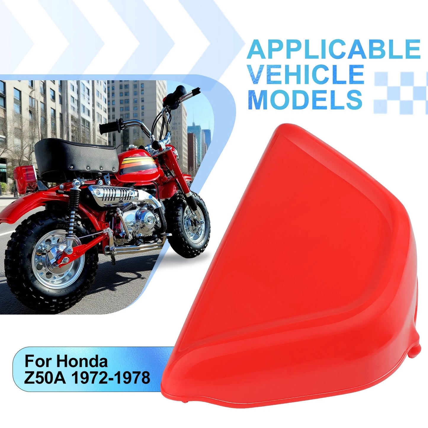 Replacement Left Side Cover for Honda Mini Trail Z50/Z50A (1972-1978) Red