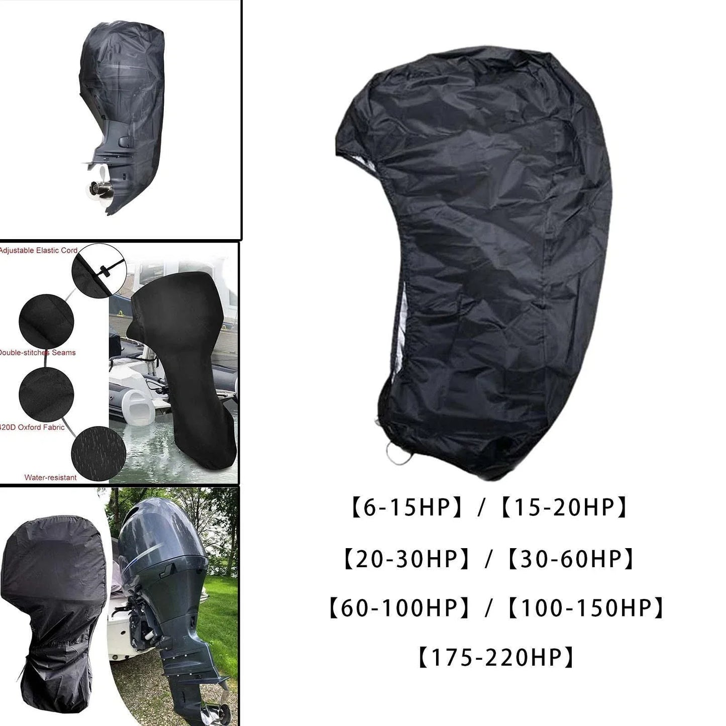 Durable Outboard Motor Shield for Boats, OMC, BRP, Mercury Marine, 40-60HP