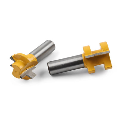 2 x 1/2" Shank Mini Tongue & Groove Router Bits for Woodworking (No Year)