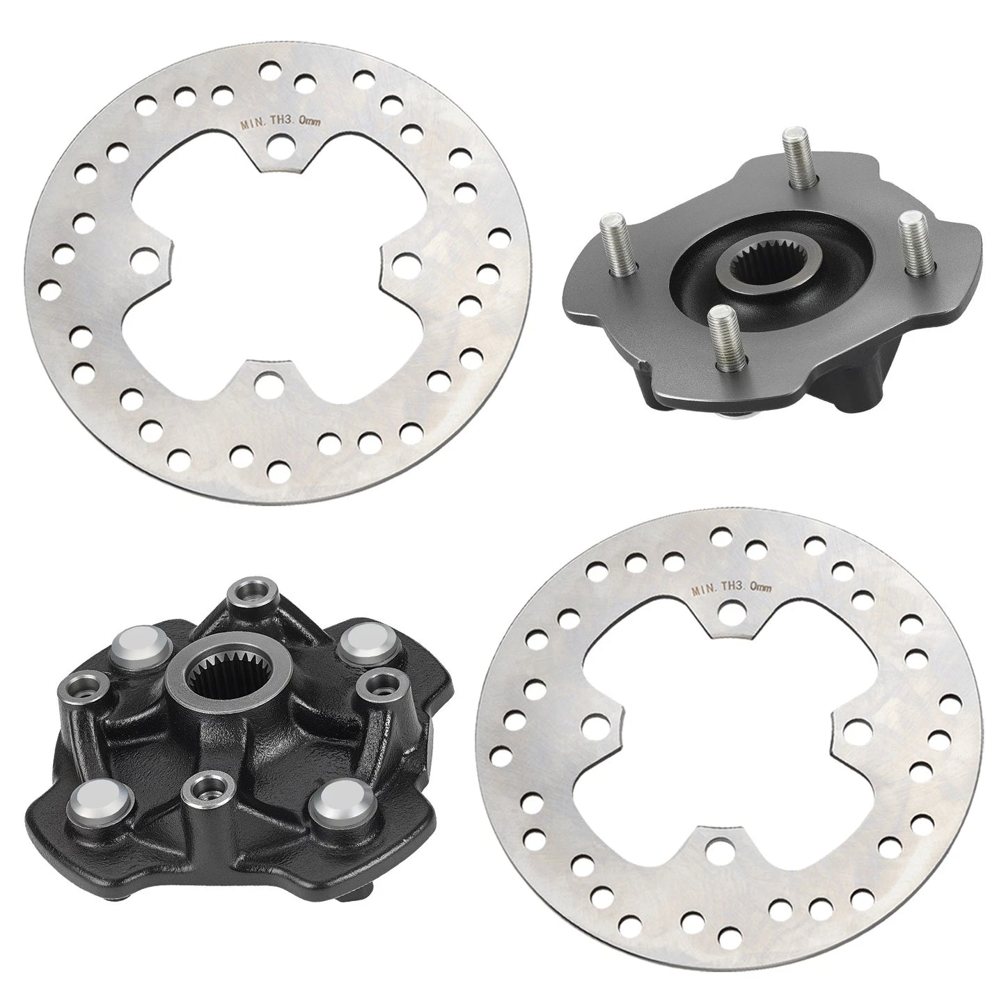 Front L&R Wheel Hubs Disc for Honda Rancher 420 Foreman 500