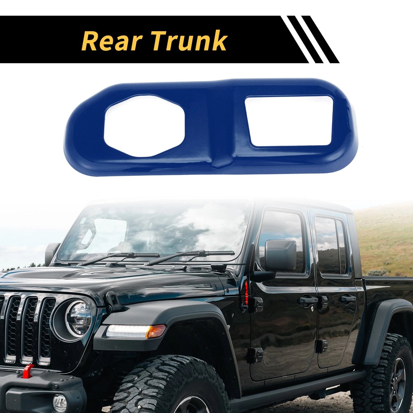 Rear Trunk Lock Panel Cover Trim for Jeep Wrangler JL JLU (2018-2024) Blue