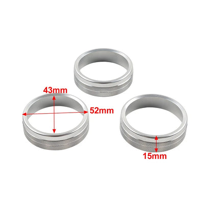 3 x Silver Center Console AC Knob Ring Trim for Subaru BRZ Toyota GR86 (2021-2024)