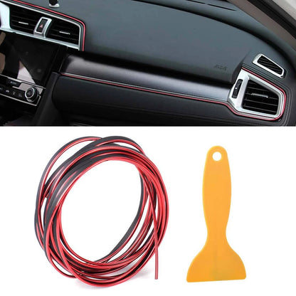 Flexible Interior Moulding Trim Strip for Auto Car Decor Red