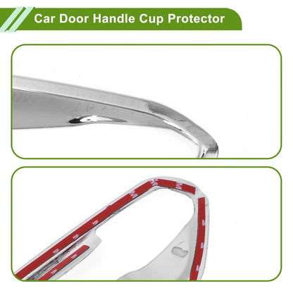 Car Door Handle Cup Protector for Ford Fusion Mondeo (2013-2018) Silver Tone