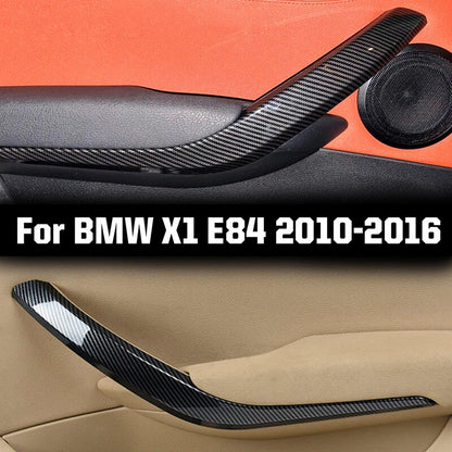 Left Driver Inner Door Handle Pull Panel for BMW X1 E84 (2009-2015) Carbon Fiber