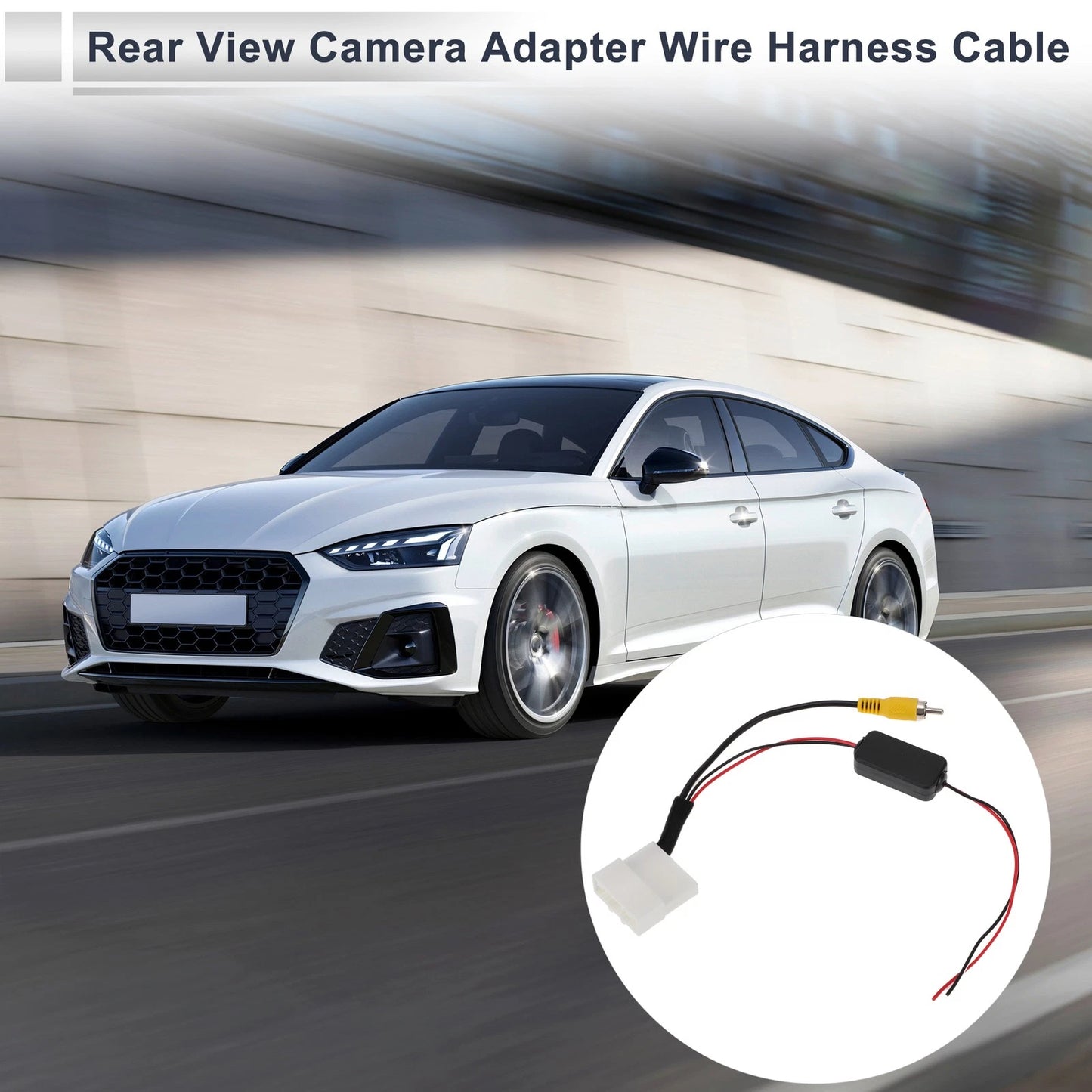 Rear View Camera Adapter Wire Harness Cable RCA for Toyota RAV4 (2001-2023)