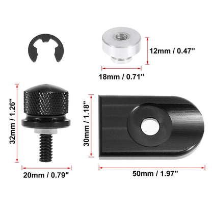 Seat Bolt Tab Screw Mount Nut Cover Kit for Harley Davidson (1996–2020)