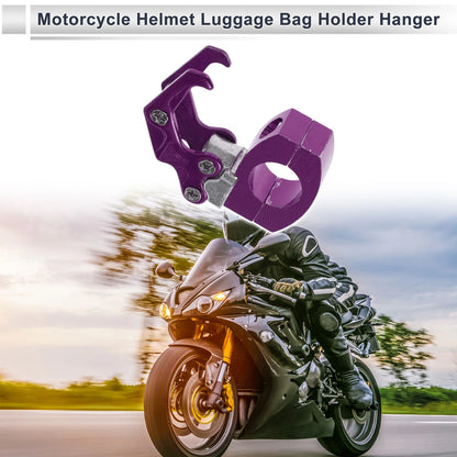 Square W/ Fingerprint Motorcycle Hanging Hook 1 pcs Purple 72mm Length