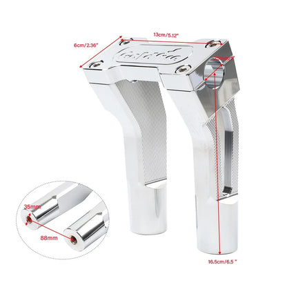 6" Pullback Handlebar Risers Clamp Chrome for Harley 1" Handlebar
