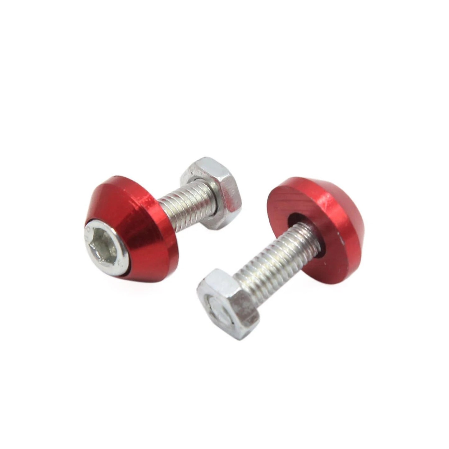 10pcs Red 6mm Thread License Plate Frame Screws Bolts Caps for Motorcycle