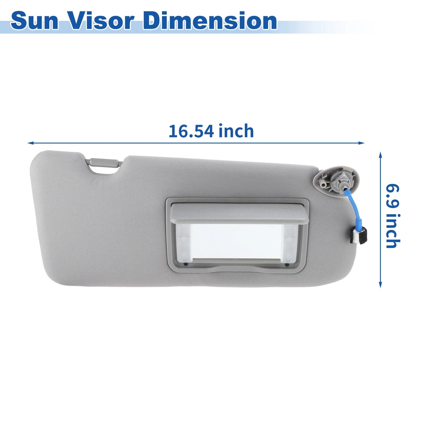Right Side Sun Visor for Honda CRV 2017-2022 Gray Replacement