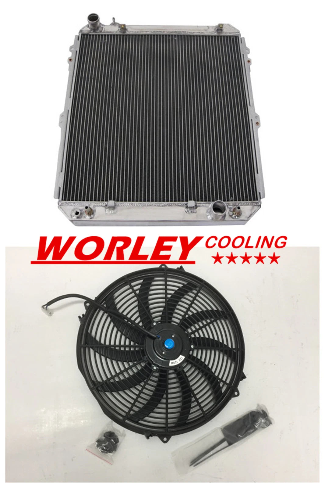 3ROW Aluminum Radiator + Fan for Toyota Hilux Surf KZN130 (1993-1995)