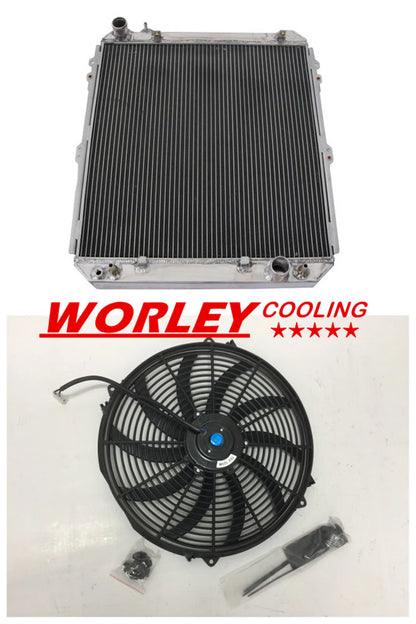 3ROW Aluminum Radiator + Fan for Toyota Hilux Surf KZN130 (1993-1995)
