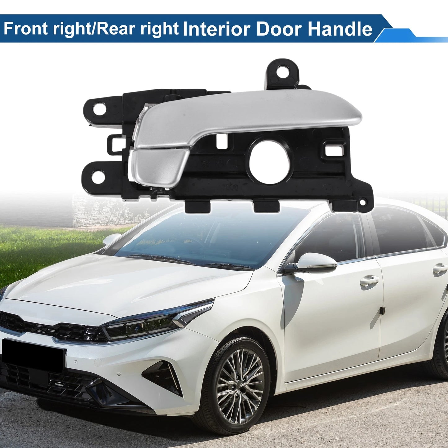 Front Driver Side Door Handle for Kia K3 (2014-2017) Black Chrome