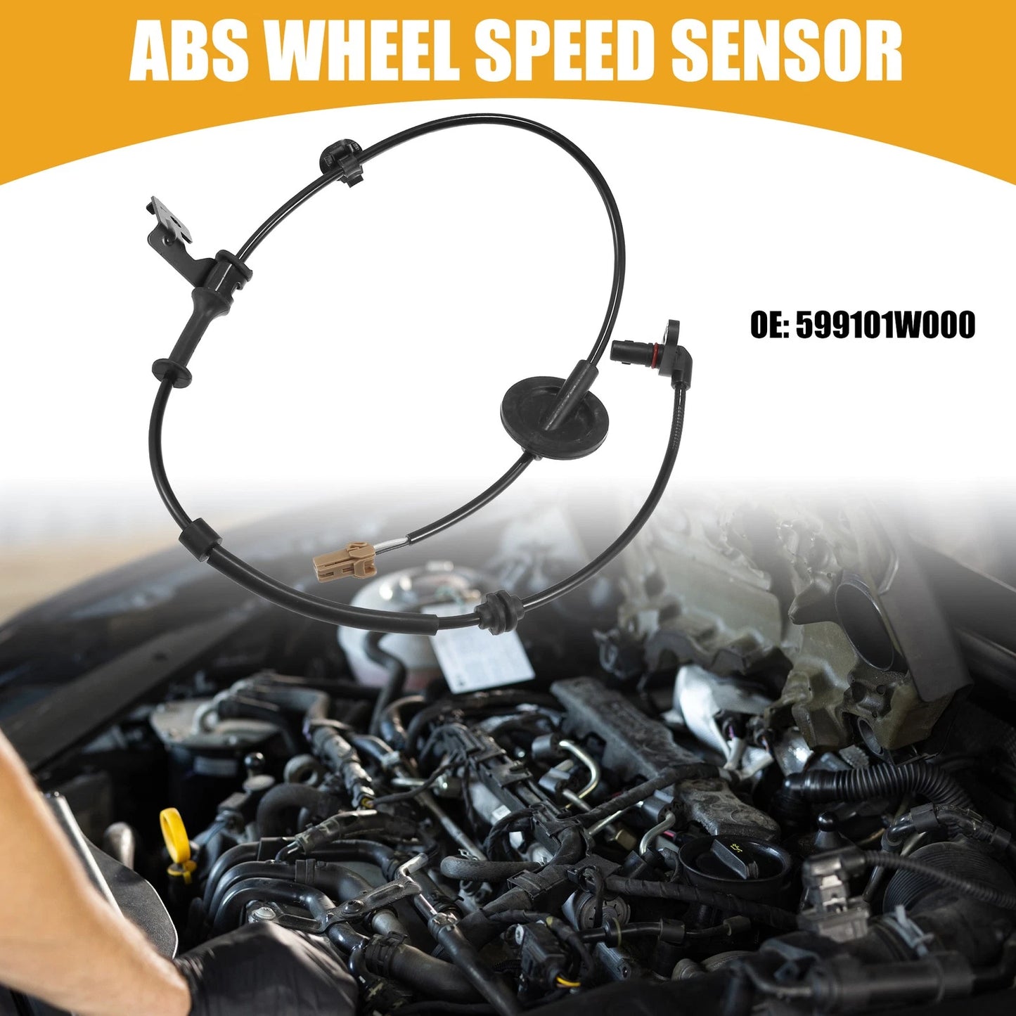 Rear Left ABS Wheel Speed Sensor for Kia Rio (2012-2017)