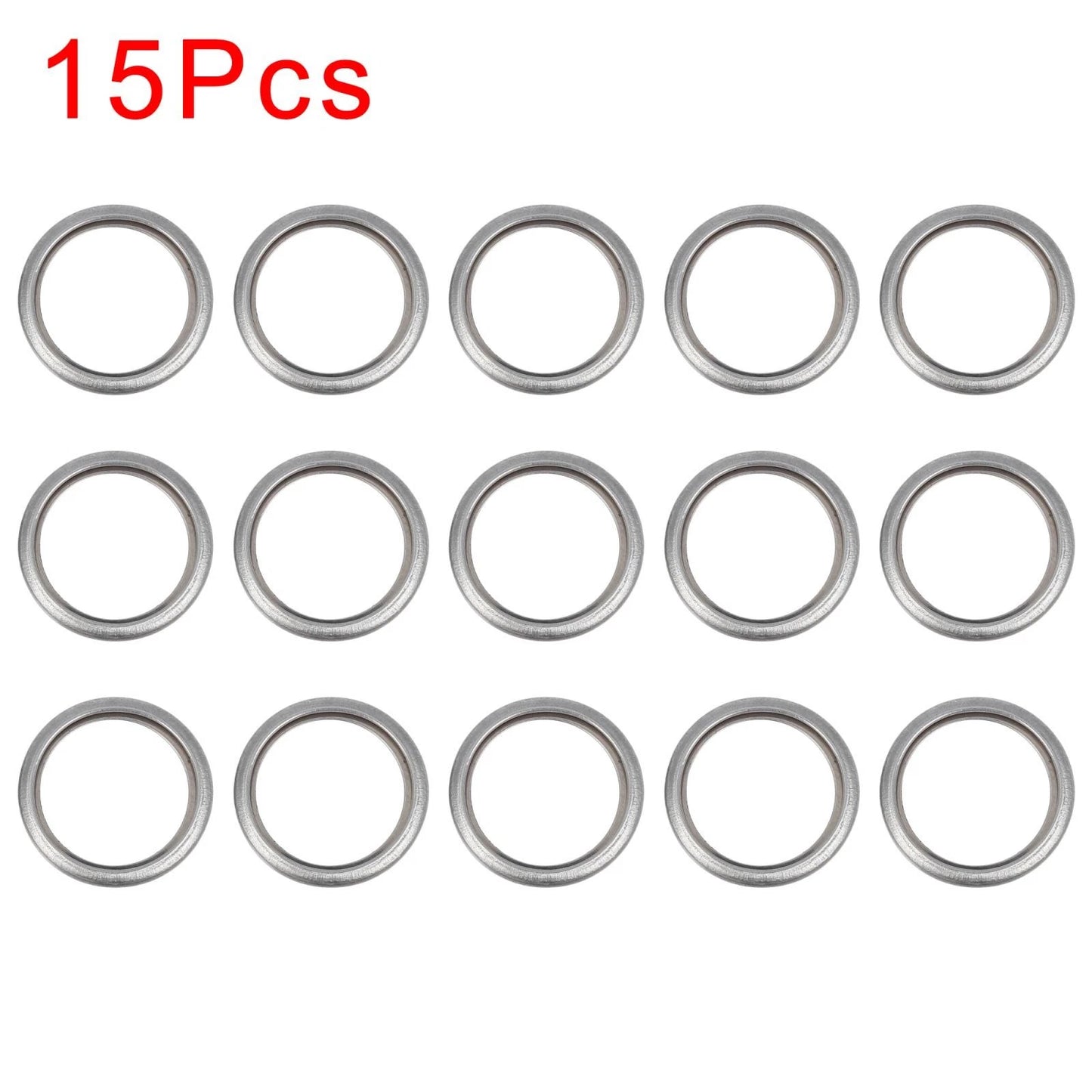 15 x M20 Silver Tone Oil Drain Plug Gaskets for Subaru