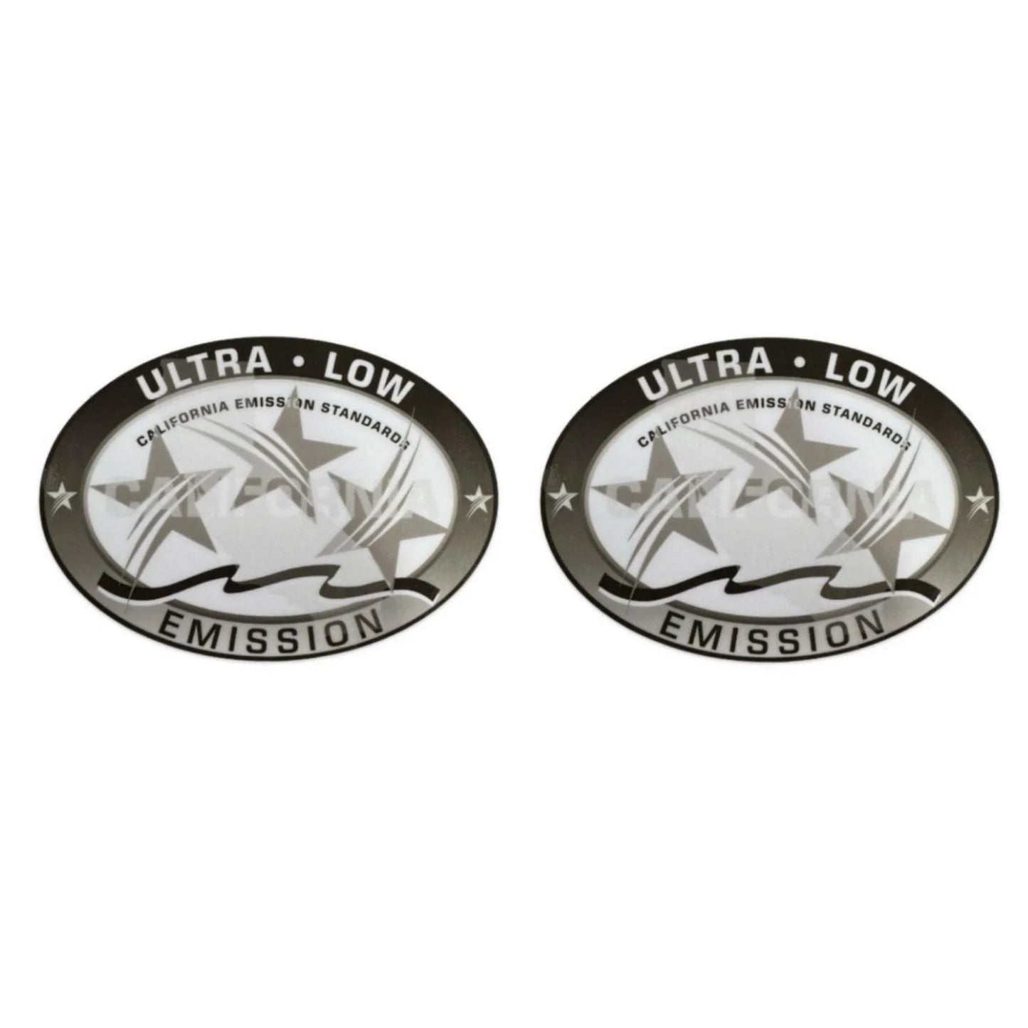 Ultra Low Emission 3 Star California DOT Outboard Graphic Sticker Decal - Gray