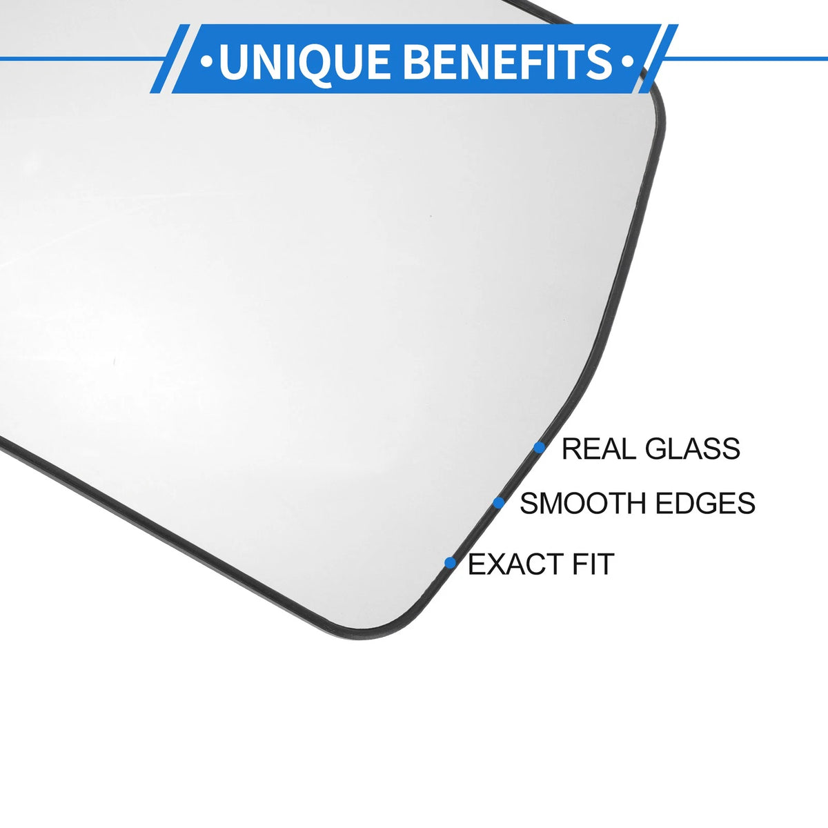 Left Passenger Side Non-Heated Mirror Glass for Toyota Previa (1990-1997)
