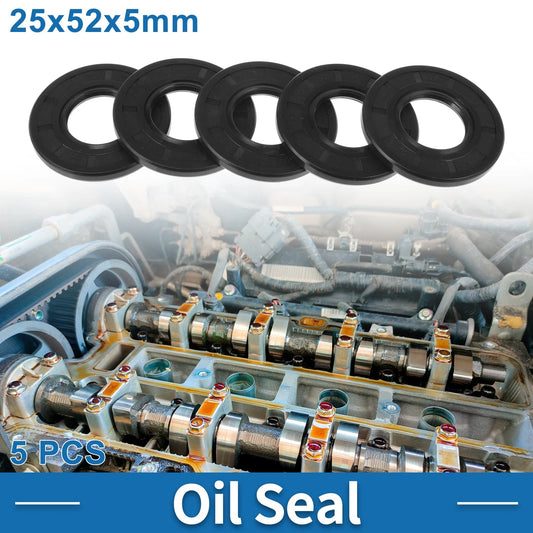 Oil Seal / 25x52x5mm / Seal Ring Rotary Shaft Seal 5 Pcs for Make Model