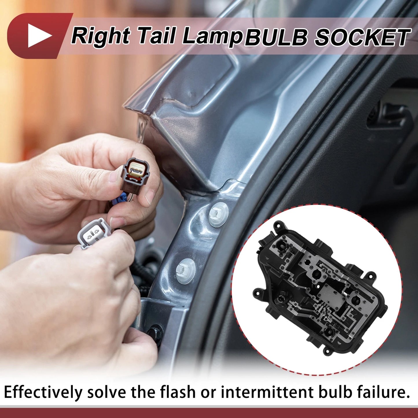 Right Tail Light Socket for Peugeot 308 TX3 (2012-2015)