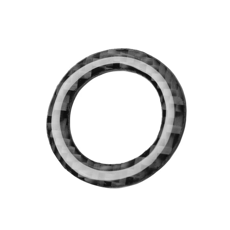 Carbon Fiber Engine Start Hole Ring Trim Fit For Mustang 2009- 2013