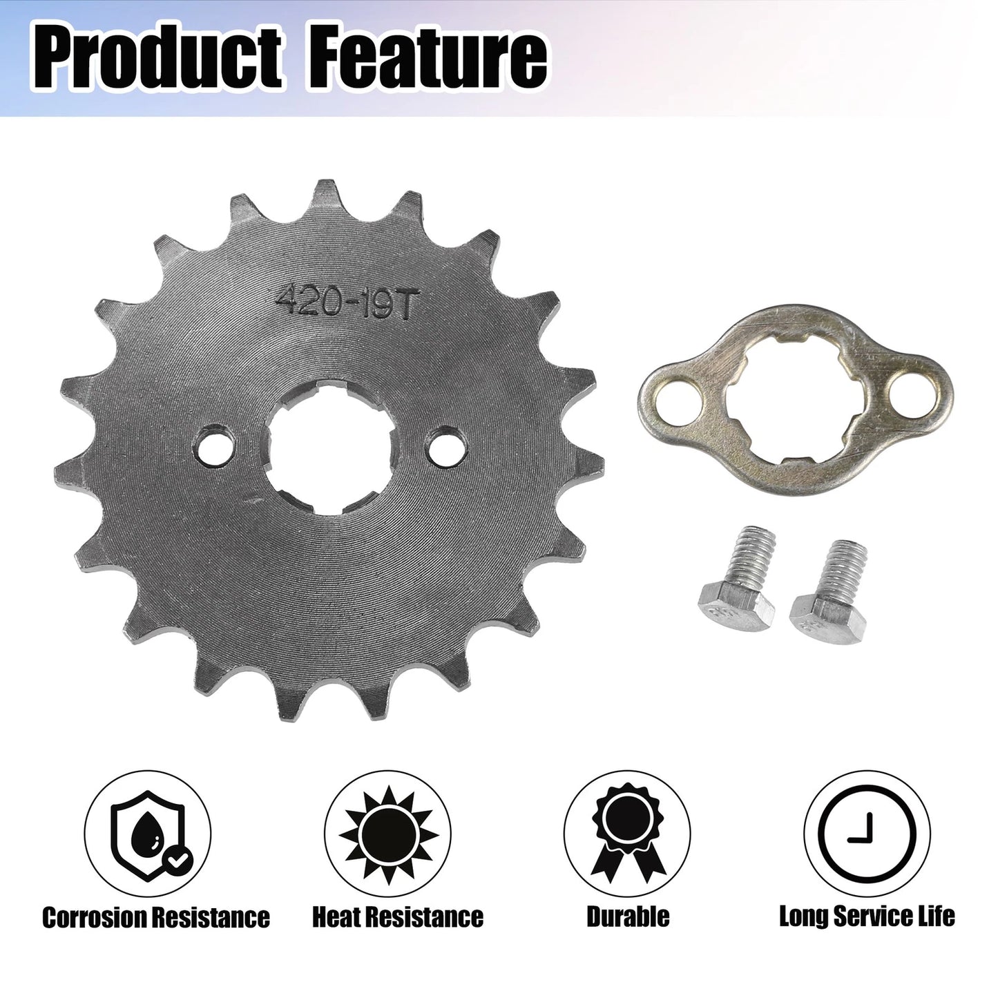 420 19T 20mm Front Engine Sprocket for Dirt Bike Mini Bike