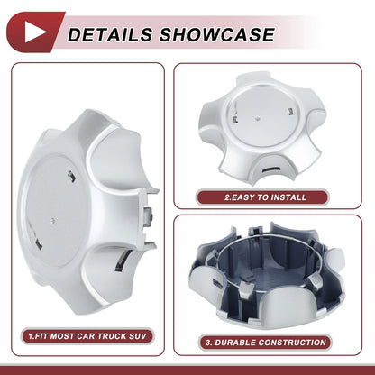 Wheel Center Caps for Toyota Rav4 (2006-2012) - Silver Tone Plastic 1 x Cap