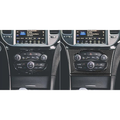 Real Carbon Fiber Console A/C Panel Cover Trim for Chrysler 300 2011-2023