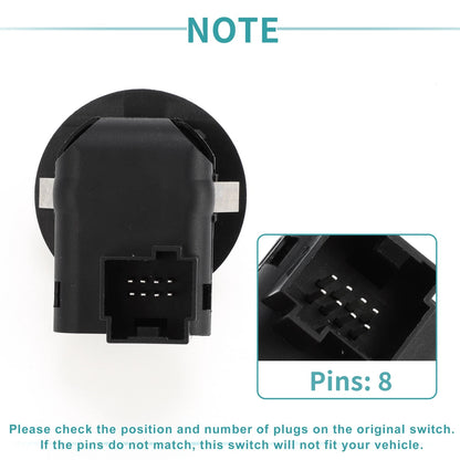 Black Car Mirror Switch for Ford E-150, E-250 (2009-2014)