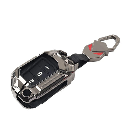 Black 3-Button Smart Keyless Remote Key Fob Cover for Jeep Wrangler (2018-2024)
