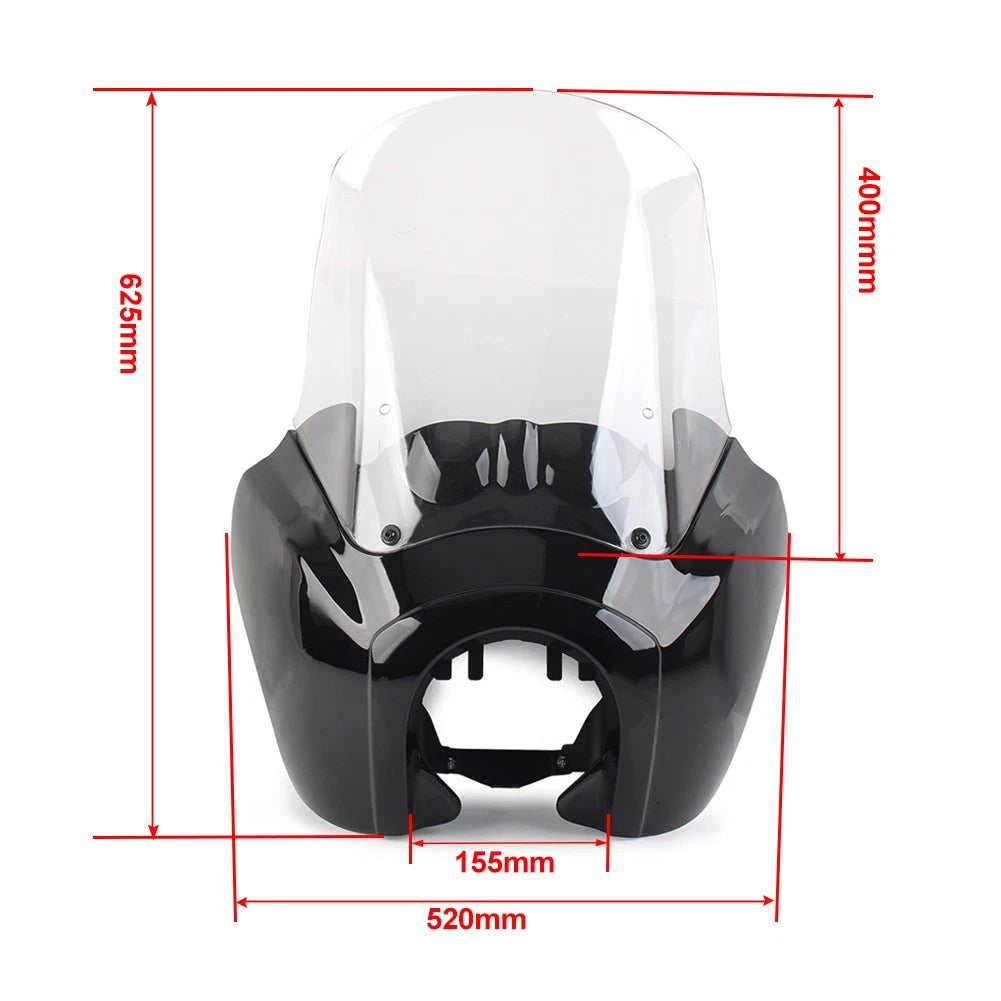 15'' Windshield Headlight Fairing Cover for Harley Dyna FXDXT (2006-2017)