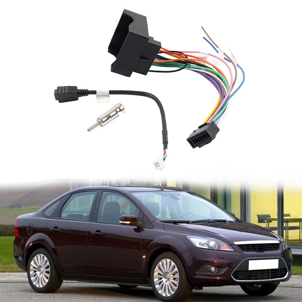 Stereo Audio 16PIN Power Wiring Harness Adapter for Ford Focus, Transit (2000-2023)