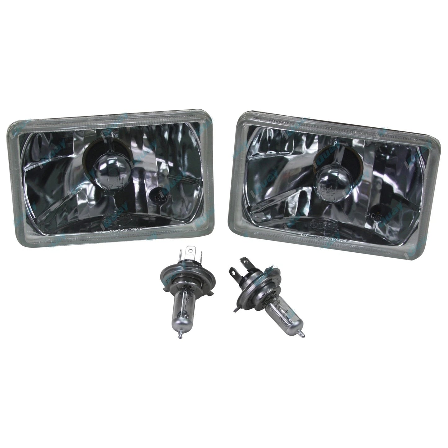 Crystal Outer Headlights Lamp Upgrade Kit H4 60/55w for Landcruiser 80 Series (1990-1997)