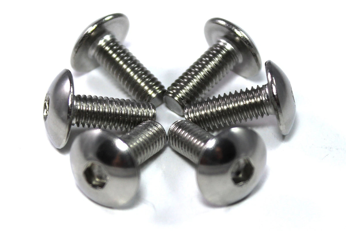 6x m6 x 16mm Pan Button Allen Key Bolts for Motorcycle Fairing