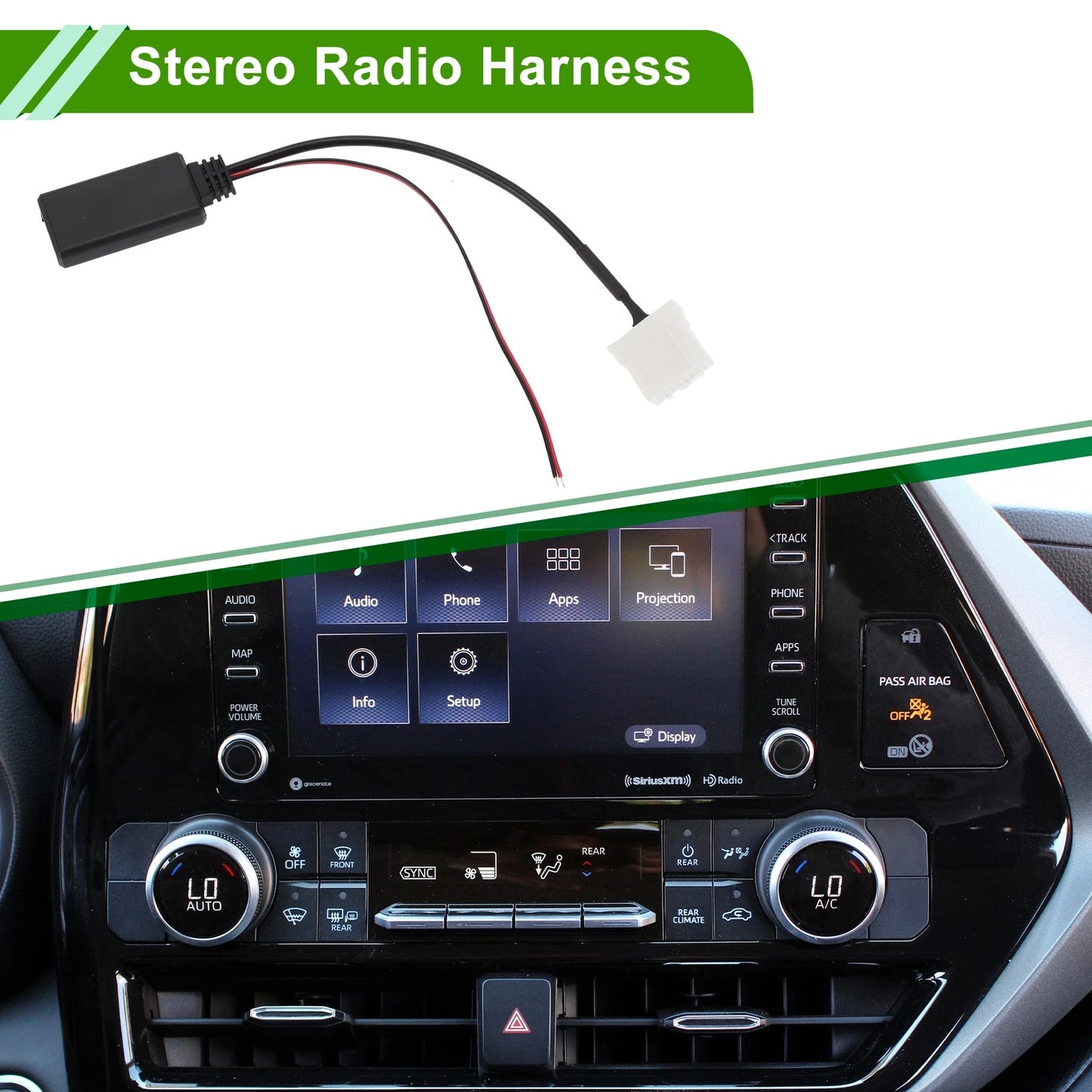 Stereo Radio Bluetooth AUX Adapter Cable for Mazda 3 (2006)