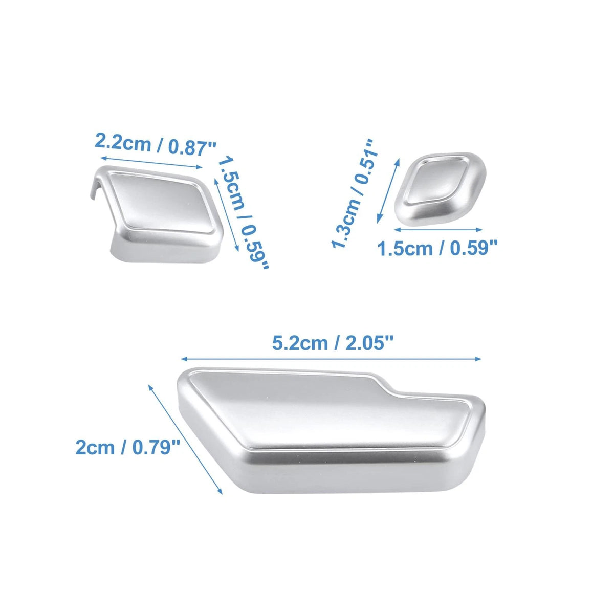 3 x Door Seat Adjust Button Switch Cover Trim Set for Mercedes Benz (2010-2015)