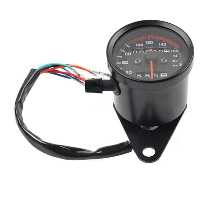 Mini Speedometer Odometer Gauge w/ Indicator Light for Motorcycle Universal