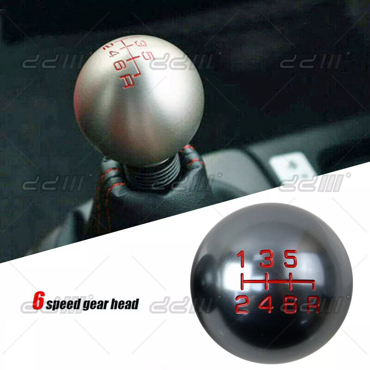 6 Speed Gear Shift Knob Gray for Honda Civic Accord