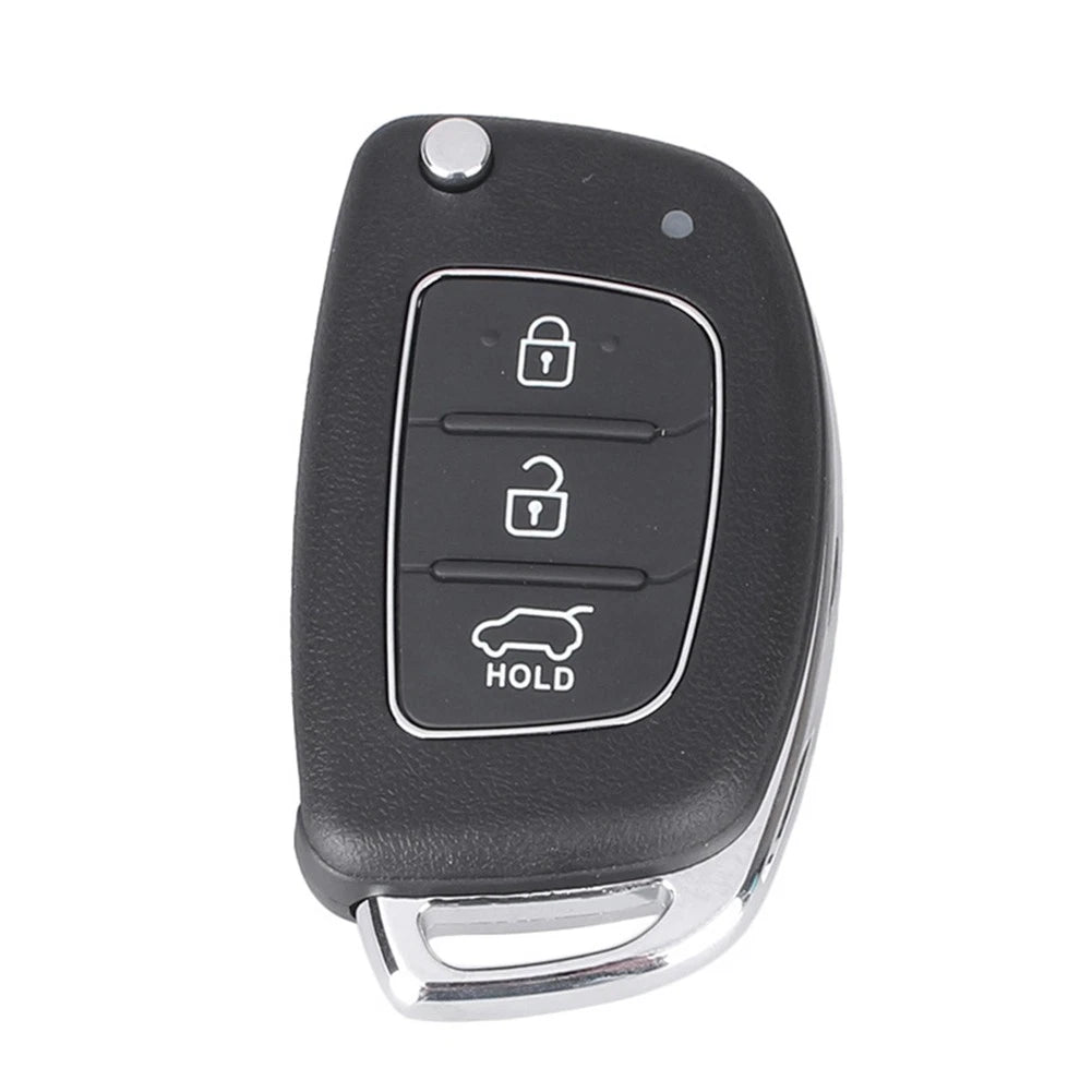 Flip Remote Key Fob Case Shell for 2013-2014 Hyundai Santa Fe (3 Buttons)