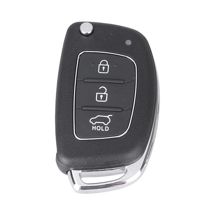 Flip Remote Key Fob Case Shell for 2013-2014 Hyundai Santa Fe (3 Buttons)