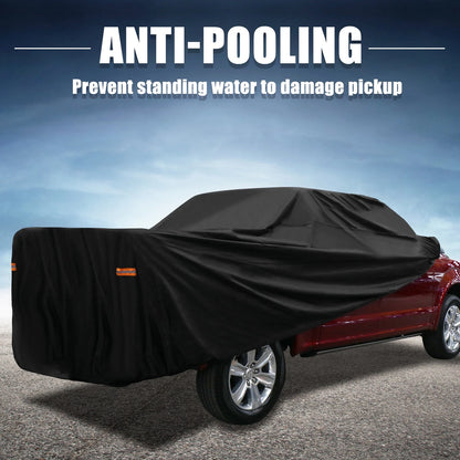 Pickup Truck Cover for Ford F150 Crew Cab 4 Door (2004-2021) Black Sun Rain