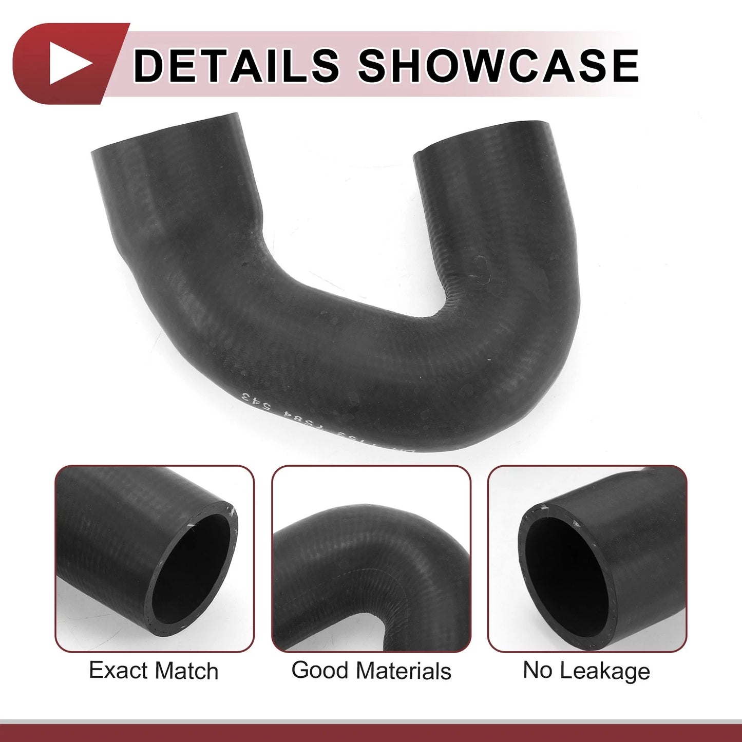 Heater Hose for BMW X6 2011-2014 Rubber Black 1 x Hose