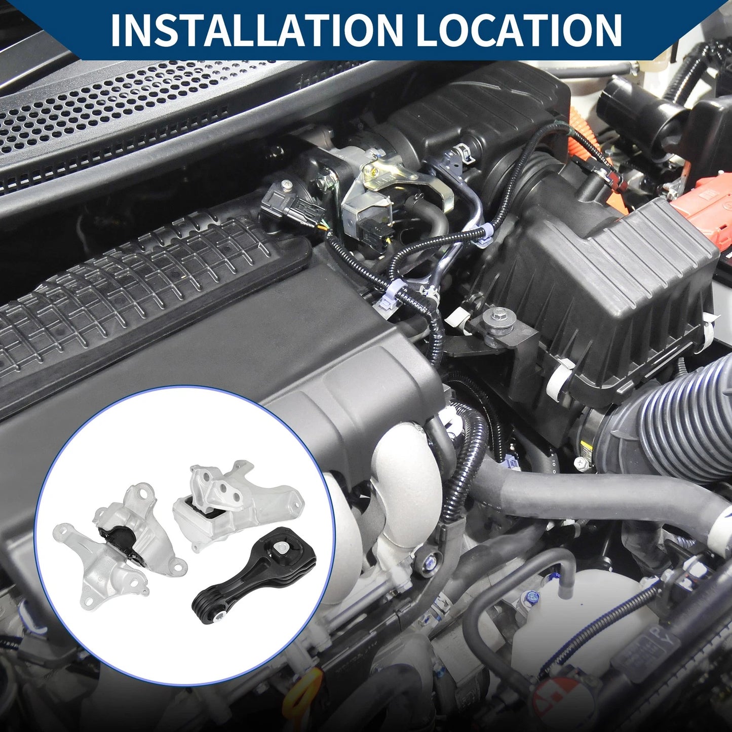 Engine Motor Trans Mount Set for Honda Civic L4 2.0L Automatic CVT (2016-2020)