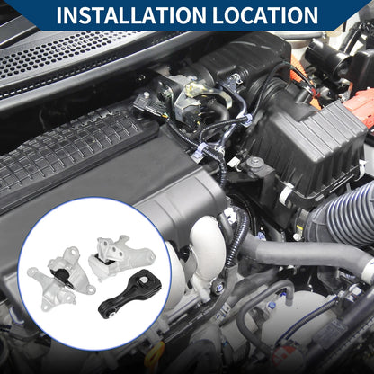 Engine Motor Trans Mount Set for Honda Civic L4 2.0L Automatic CVT (2016-2020)